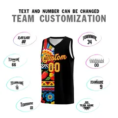Black Cactus Mexican Colors Graffiti Basketball Jersey 3