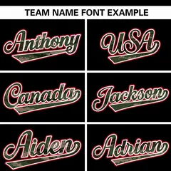 Black Camo Font Authentic Baseball Jersey 3