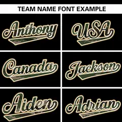 Black Camo Font Authentic Baseball Jersey 3