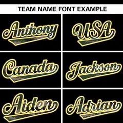Black Camo Font Authentic Baseball Jersey 3