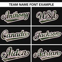 Black Camo Font Authentic Baseball Jersey 3