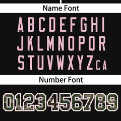 Black Camo Font Authentic Baseball Jersey 4