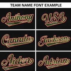 Black Camo Font Authentic Baseball Jersey 3