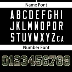Black Camo Font Authentic Baseball Jersey 4