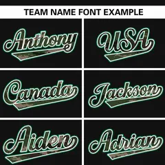 Black Camo Font Authentic Baseball Jersey 3