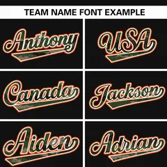 Black Camo Font Authentic Baseball Jersey 3