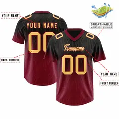 Black Cardinal Gradient Outdoor Authentic Football Jersey 2