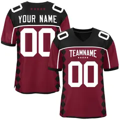 Black Cardinal Raglan Side Blocks Authentic Football Jersey 1