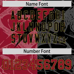 Black Cardinal Split Lightning Pattern Football Jersey 4