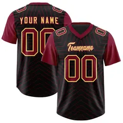 Black Cardinal Star Pattern Raglan Football Jersey