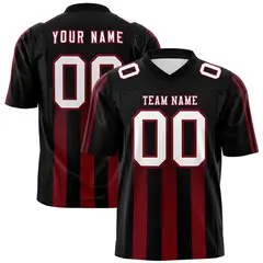 Black Cardinal Vertical Fine Stripe Gradient Football Jersey