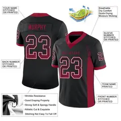 Black Cardinal-White Drift Fashion Mesh Football Jersey 2