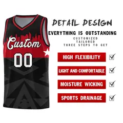 Black City Silhouette Pattern Basketball Jersey Uniform 2