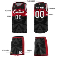 Black City Silhouette Pattern Basketball Jersey Uniform 5
