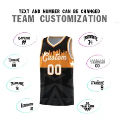 Black City Silhouette Pattern Basketball Jersey Uniform 4