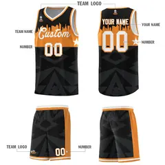 Black City Silhouette Pattern Basketball Jersey Uniform 5