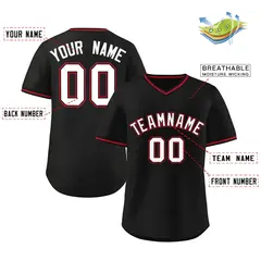 Black Classic Authentic Pullover Baseball Jersey 2