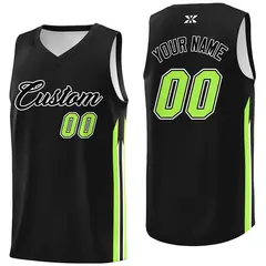 Black Classic Mesh Sport Basketball Jersey