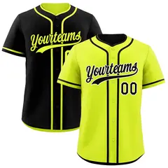 Black Classic Reversible Baseball Jersey Moisture-Wicking