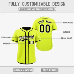 Black Classic Reversible Baseball Jersey Moisture-Wicking 3