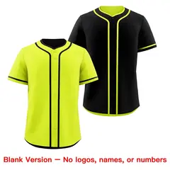 Black Classic Reversible Baseball Jersey Moisture-Wicking 9