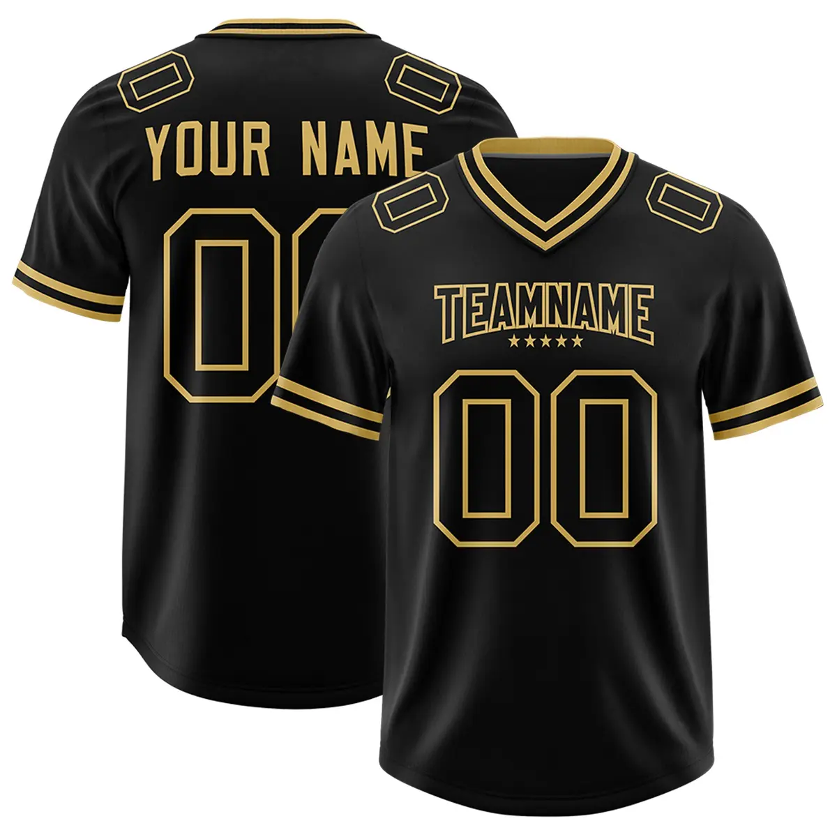 Black Classic Style American Football Jersey