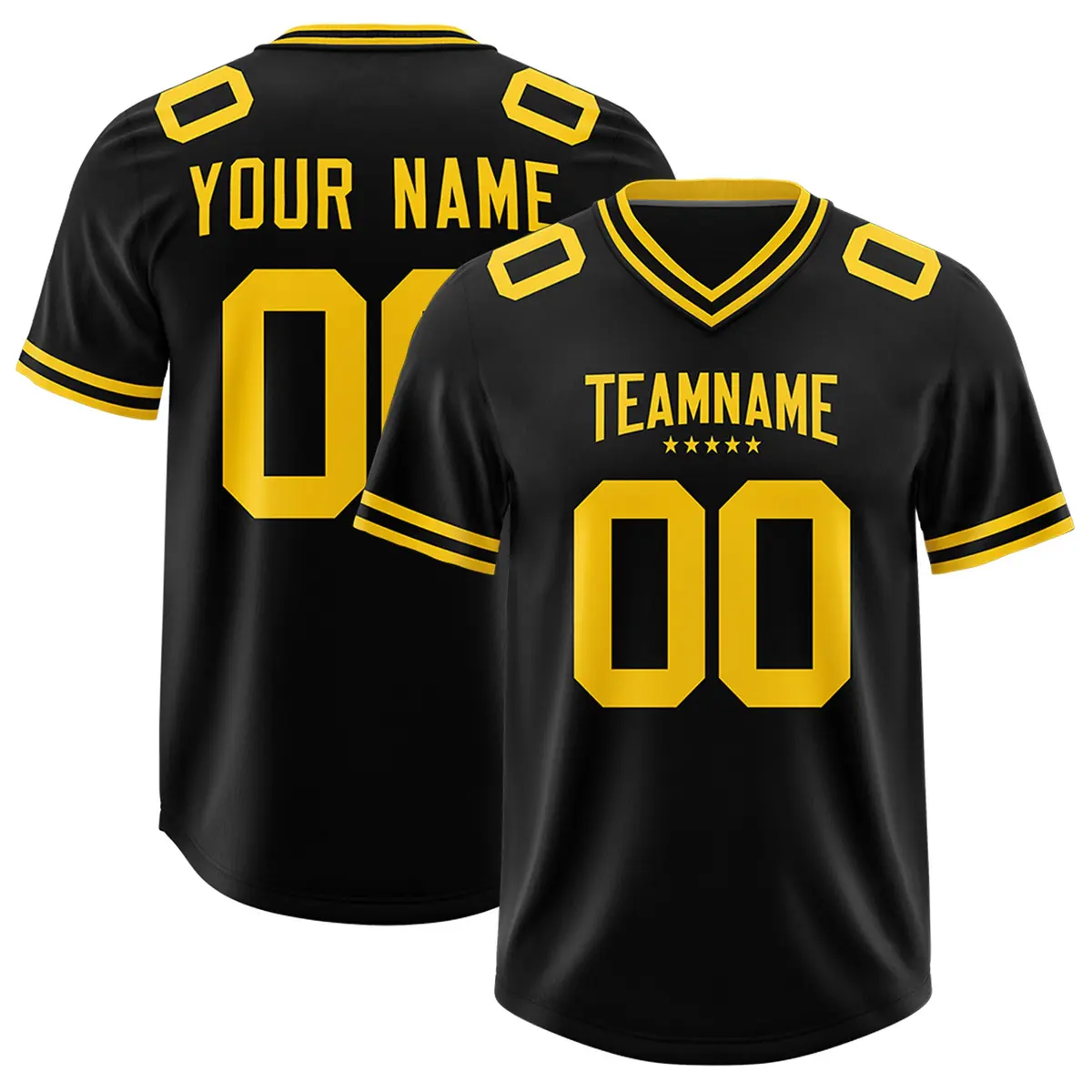 Black Classic Style American Football Jersey