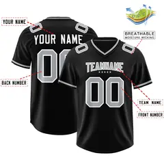 Black Classic Style American Football Jersey 2