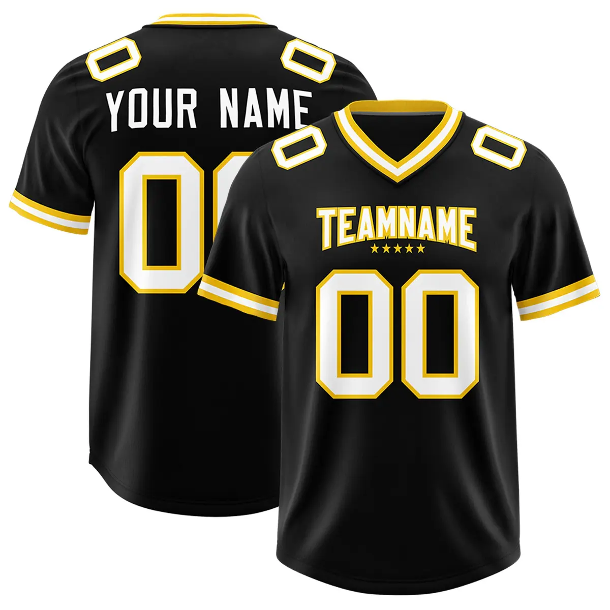 Black Classic Style American Football Jersey