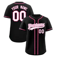 Black Classic Style Baseball Jersey Stitched Sports Uniform