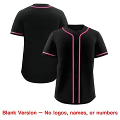 Black Classic Style Baseball Jersey Sports Uniform 8