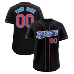 Black Classic Style Baseball Jersey Stitched Sports Uniform