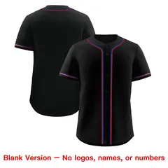 Black Classic Style Baseball Jersey Sports Uniform 8