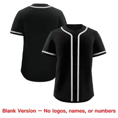 Black Classic Style Lightweight Baseball Jersey for Teams 8
