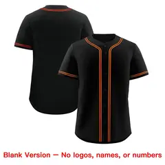 Black Classic Style Lightweight Baseball Jersey for Teams 8