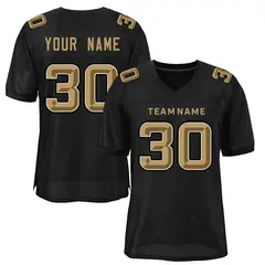 Black Classic Style Mesh Authentic Football Jersey
