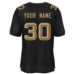 Black Classic Style Mesh Authentic Football Jersey 3
