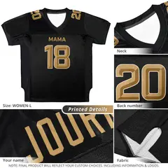Black Classic Style Mesh Authentic Football Jersey 4