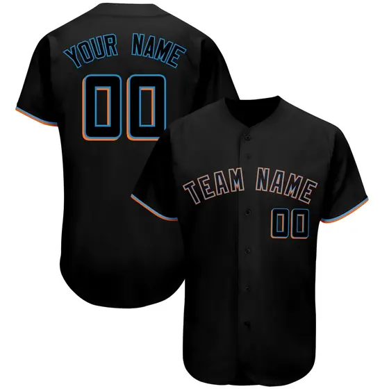 Black Classic Team Style Authentic Baseball Jersey