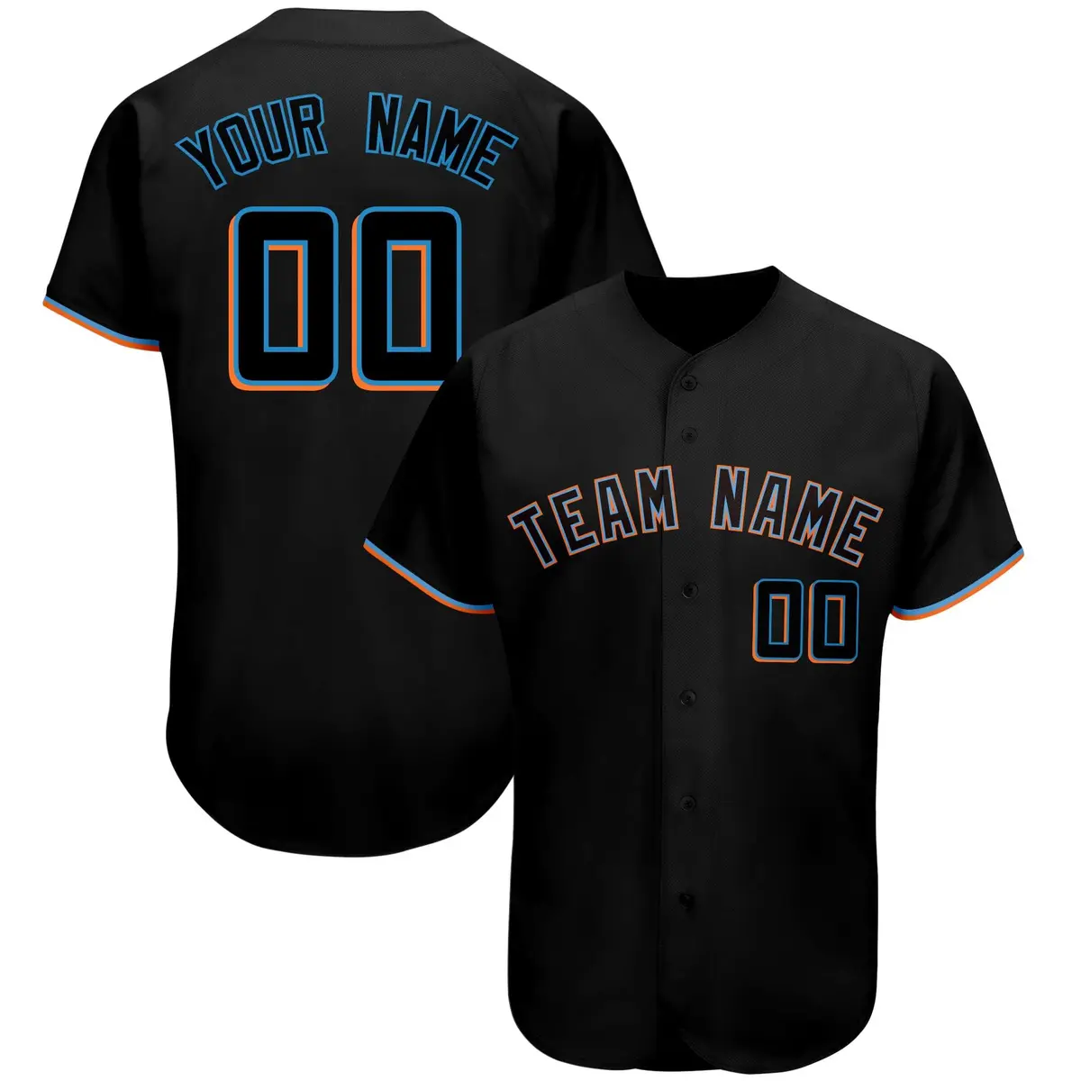 Black Classic Team Style Authentic Baseball Jersey