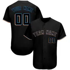 Black Classic Team Style Authentic Baseball Jersey 1