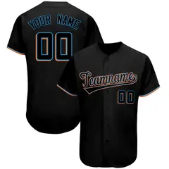 Black Classic Team Style Authentic Baseball Jersey 1
