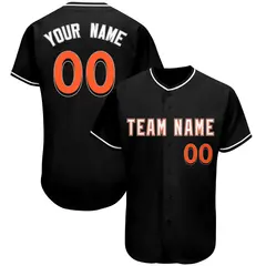 Black Classic Team Style Authentic Baseball Jersey 1