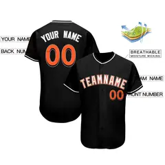 Black Classic Team Style Authentic Baseball Jersey 2