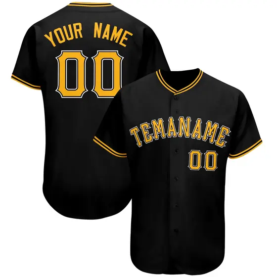 Black Classic Team Style Authentic Baseball Jersey