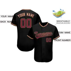 Black Classic Team Style Authentic Baseball Jersey 2