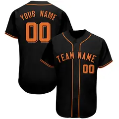 Black Classic Team Style Authentic Baseball Jersey 1
