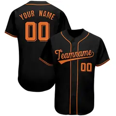 Black Classic Team Style Authentic Baseball Jersey 1