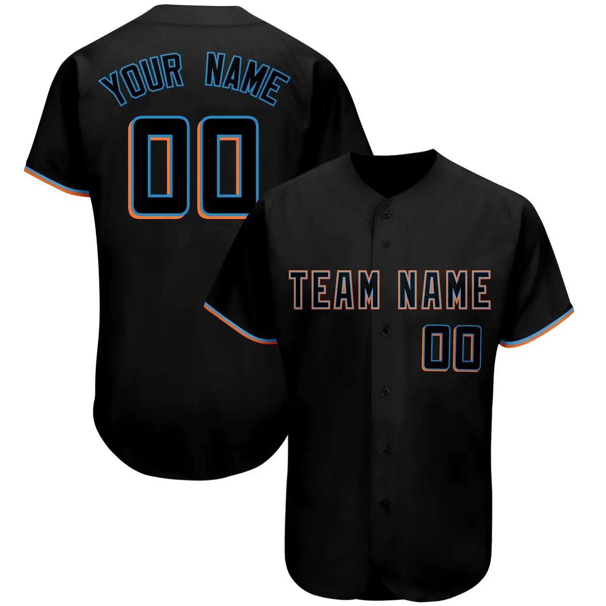 Black Classic Team Style Authentic Baseball Jersey