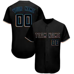 Black Classic Team Style Authentic Baseball Jersey 1